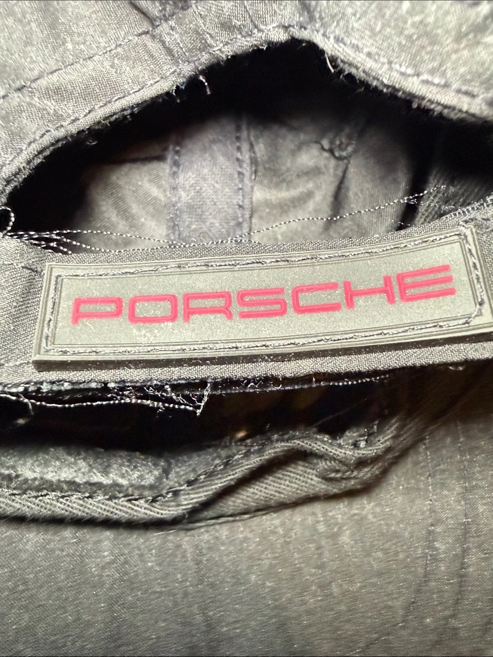 Vintage 90s Embroidered Porsche Dad Hat Black
